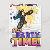 5 X 7 BMX Invitation d'anniversaire (Devant / Derrière)
