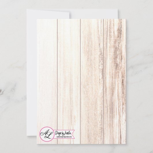 5 x 7 Boots Country Rustic Wester Weddenschap Kaart (Achterkant)