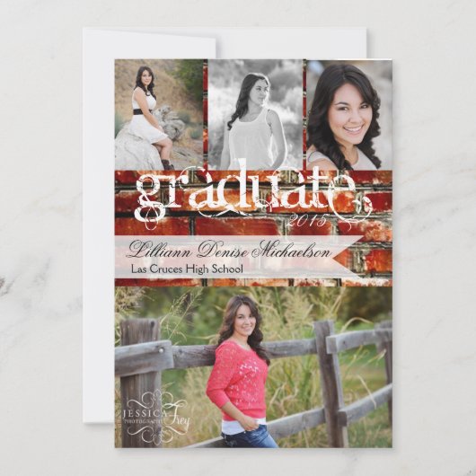 5 x 7 Brick Wall Grunge Building Hogere aankondigi Aankondiging (Voorkant)