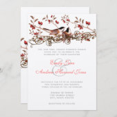 5 x 7  Chickadees Wedding Invitation Kaart (Voorkant / Achterkant)