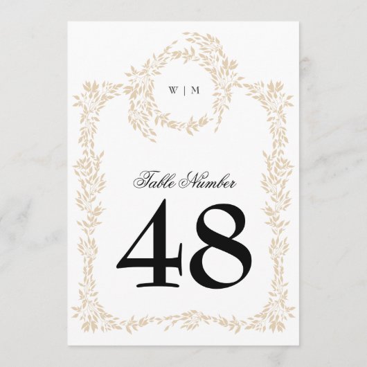 5 x 7 Cimier Bleu Élégant Numéro de table de maria (Dos)