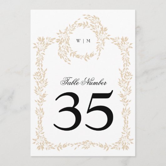 5 x 7 Cimier Bleu Élégant Numéro de table de maria (Devant)