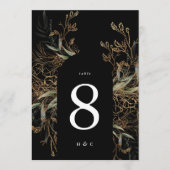 5 x 7 Eucalyptus Goud Zwart Arch Tafelnummer (Voorkant)