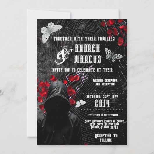 5 x 7 Faire-part de mariage Hauning Adeline Zade M (Devant)