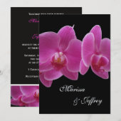 5 X 7 Faire-part de mariage orchidée — Orchidées v (Devant / Derrière)