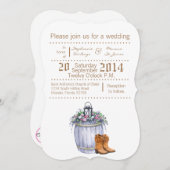 5 x 7 Faire-part de mariage rouille Mariage campag (Devant / Derrière)