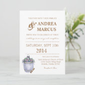 5 x 7 Faire-part de mariage rouille Mariage campag (Debout devant)