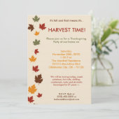 5 x 7 Fall Leaves Harvest Thanksgiving Invitation Kaart (Staand voorkant)