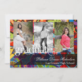 5 x 7 Graffiti Paint Air Brush Senior Aankondiging (Voorkant)