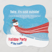 5 x 7 inch Fun Snowman-kerstfeest Kaart (Voorkant / Achterkant)