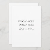 5 x 7 inch huwelijksprogramma, dubbelzijdig kaart (Voorkant / Achterkant)