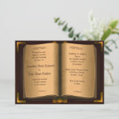 *5 x 7-inch oude  lederen bruiloft kaart (Staand voorkant)