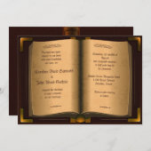 *5 x 7-inch oude  lederen bruiloft kaart (Voorkant / Achterkant)