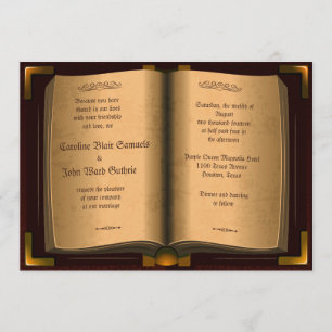*5 x 7-inch oude lederen bruiloft kaart