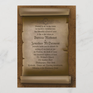 5 x 7-inch uitnodiging voor gothische bruiloft