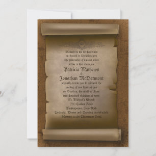 5 x 7-inch uitnodiging voor gothische bruiloft