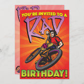 5 X 7 Invitation d'anniversaire BMX (Devant / Derrière)