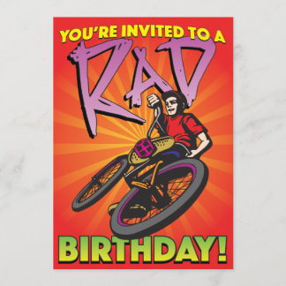 5 X 7 Invitation d'anniversaire BMX
