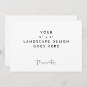 5 x 7" kaartafdruk landschaps horizontale sjabloon kaart (Voorkant / Achterkant)