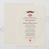 5" x 7" Lièvres de moustache Faire-part de mariage (Devant / Derrière)