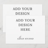 5 x 7 Liggend uitnodigings sjabloon zonder tekst Kaart (Voorkant / Achterkant)