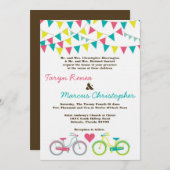 5 x 7 Lovers Bike Bicycle Carniva Weddenschap Kaart (Voorkant / Achterkant)