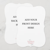 5 x 7 Modèle Invitation à double face Portrait (Devant / Derrière)