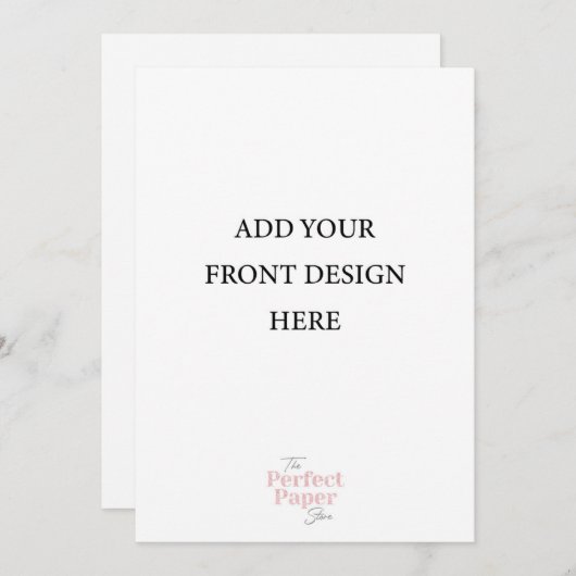 5 x 7 Modèle Invitation à double face Portrait (Devant / Derrière)