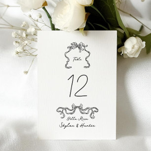 5 x 7 Modern lint Doodle Trouwtafel Nummer