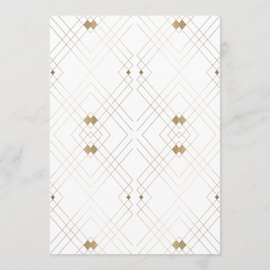 5 x 7 Or Blanc Classic Mariage Numéros de table (Dos)