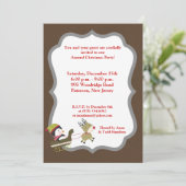 5 x 7 Penguin/Reindeer Kerstspellen Uitnodiging (Staand voorkant)