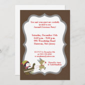 5 x 7 Penguin/Reindeer Kerstspellen Uitnodiging (Voorkant / Achterkant)