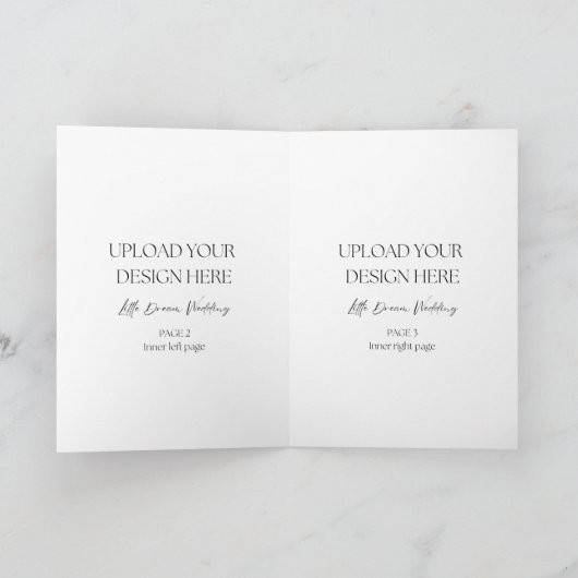 5 x 7 pouces Bifold Wedding Programme (Intérieur)