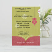 5 x 7 Rood-witte kerstversiering Uitnodiging (Staand voorkant)