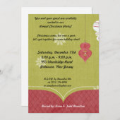 5 x 7 Rood-witte kerstversiering Uitnodiging (Voorkant / Achterkant)