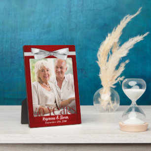 5 x 7 Ruby 40th Wedding Jubileum Foto Fotoplaat