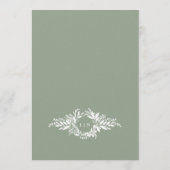 5 x 7 Sage Vert fil de fer encadré Numéro de table (Dos)