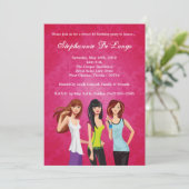 5 x 7 Tieners Teen Sweet 16 Birthday Invitation Kaart (Staand voorkant)