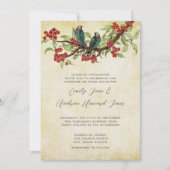 5 x 7  Tortelduifjes Tea Stain Wedding Invitae Kaart (Voorkant)
