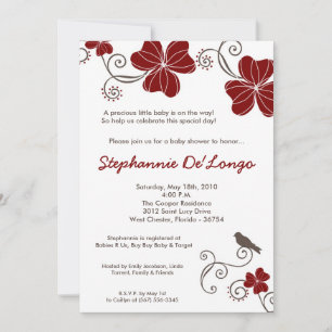 5 x 7 Uitnodiging tot Baby shower van Tropische Lu