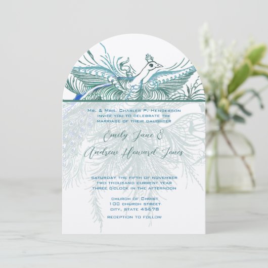 5 x 7 uitnodiging tot huwelijk (Staand voorkant)