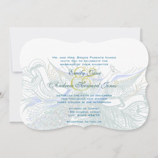 5 x 7  uitnodiging tot huwelijk (Voorkant)