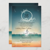 5 x 7 Weddenschap Sunset Beach Kaart (Voorkant / Achterkant)