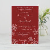 5 x 7 Weddenschappen Uitnodiging Kerstmis Rode Sno (Staand voorkant)