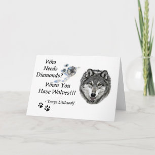 5" x 7" Wenskaart - Wolf Mtn Sanctuary Kaart