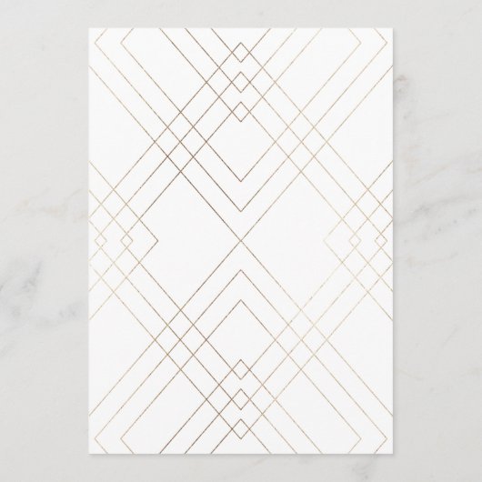 5 x 7 Wit Gouden Gatsby Trouwtafel Nummers (Achterkant)