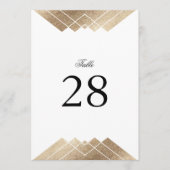 5 x 7 Wit Gouden Gatsby Trouwtafel Nummers (Voorkant)