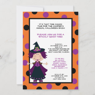 5 x 7 Witch Halloween Bash Kaart