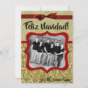 5 x 7 XMAS-kerstkerstkaart met Snowflake Glitt FOT Feestdagenkaart