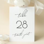 5 x 7 Zwart Wit Script Trouwtafel Nummer